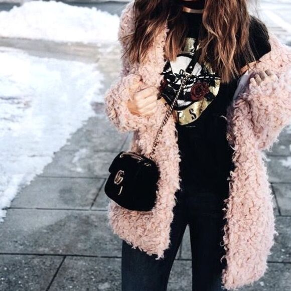 Kendall & Kylie Jackets & Blazers - NWOT Kendall and Kylie Teddy Faux Fur Reversible Coat-Mauve-Size XL